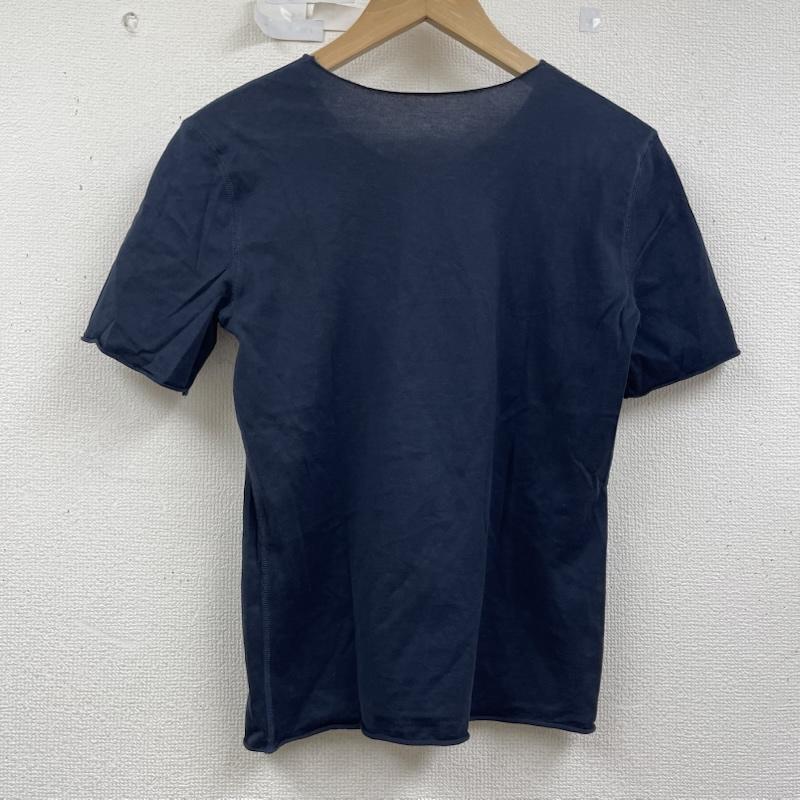 ルシアンペラフィネ Lucien Pellat-Finet Tシャツ 半袖 スカル ドクロ フロント プリント カットオフ Tシャツ S 紺 / ネイビー / navy メンズ USED 古着 中古 50160387