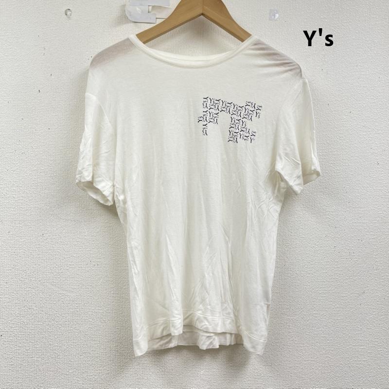 ワイズ Y s カットソー 半袖 日本製 グラフィック ロゴ プリントクルーネック カットソー yk-t15-263 2 オフホワイト / オフホワイト / メンズ USED 古着 中古 50160388