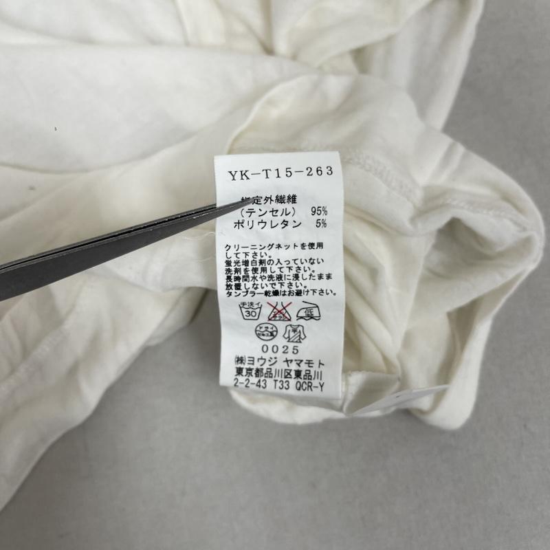 ワイズ Y s カットソー 半袖 日本製 グラフィック ロゴ プリントクルーネック カットソー yk-t15-263 2 オフホワイト / オフホワイト / メンズ USED 古着 中古 50160388