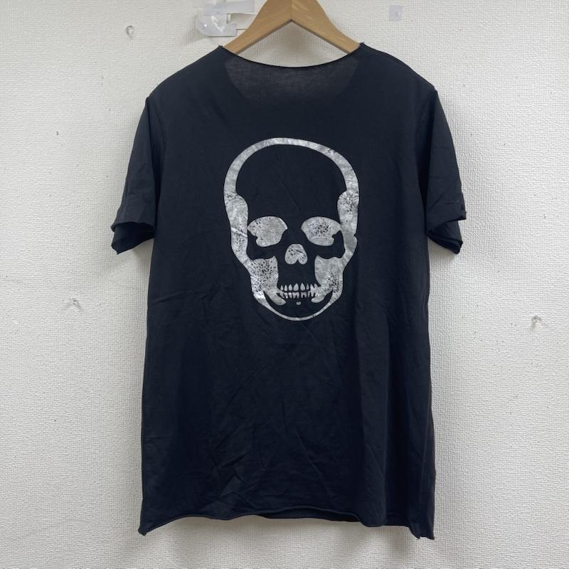 ルシアンペラフィネ Lucien Pellat-Finet Tシャツ 半袖 ナンバリング ドクロ スカル 光沢 プリント 半袖 Tシャツ M 黒 / ブラック / black メンズ USED 古着 中古 50160405