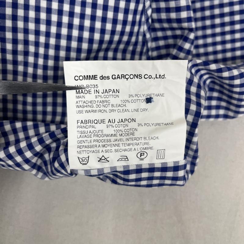 ジュンヤワタナベコムデギャルソンマン JUNYA WATANABE COMME des GARCONS MAN シャツ、ブラウス 半袖 ギンガム チェック柄 半袖 シャツ wg-b035 XS 青 / ブルー / blue メンズ USED 古着 中古 50160416