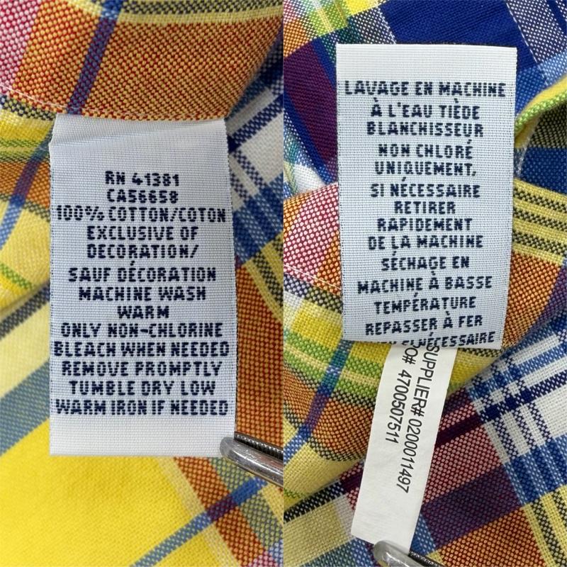 ラルフローレン RALPHLAUREN シャツ、ブラウス 半袖 ボタンダウン 半袖 チェックシャツ ポニー刺繡 XL チェック X ワンポイント X ロゴ、文字 X 刺繍 黄 / イエロー / yellow X 青 / ブルー / blue X マルチカラー / マルチカラー / multicolor メンズ USED 古着 中古 50160422