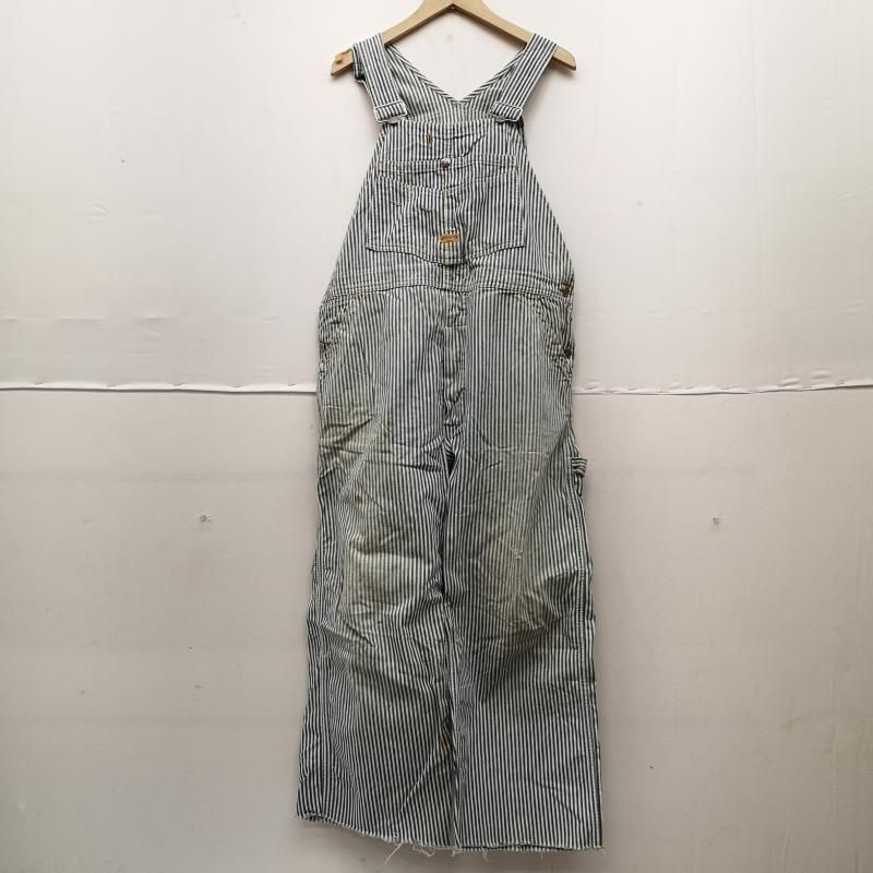 ヴィンテージ VINTAGE サロペット・オーバーオール サロペット、オーバーオール 50s CAN T BUST EM オーバーオール ヒッコリー ストライプ 白 / ホワイト / white X インディゴ / インディゴ / Indigo メンズ USED 古着 中古 50160430
