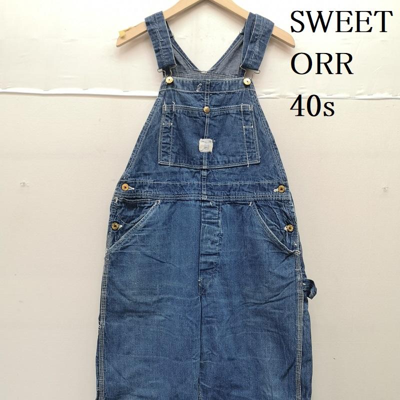 ヴィンテージ VINTAGE サロペット・オーバーオール サロペット、オーバーオール 40s SWEET ORR スウィートオール デニム オーバーオール ユニオンチケット インディゴ / インディゴ / Indigo メンズ USED 古着 中古 50160443