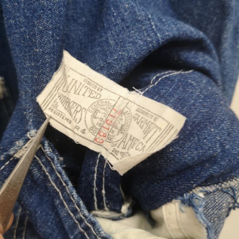 ヴィンテージ VINTAGE サロペット・オーバーオール サロペット、オーバーオール 40s SWEET ORR スウィートオール デニム オーバーオール ユニオンチケット インディゴ / インディゴ / Indigo メンズ USED 古着 中古 50160443