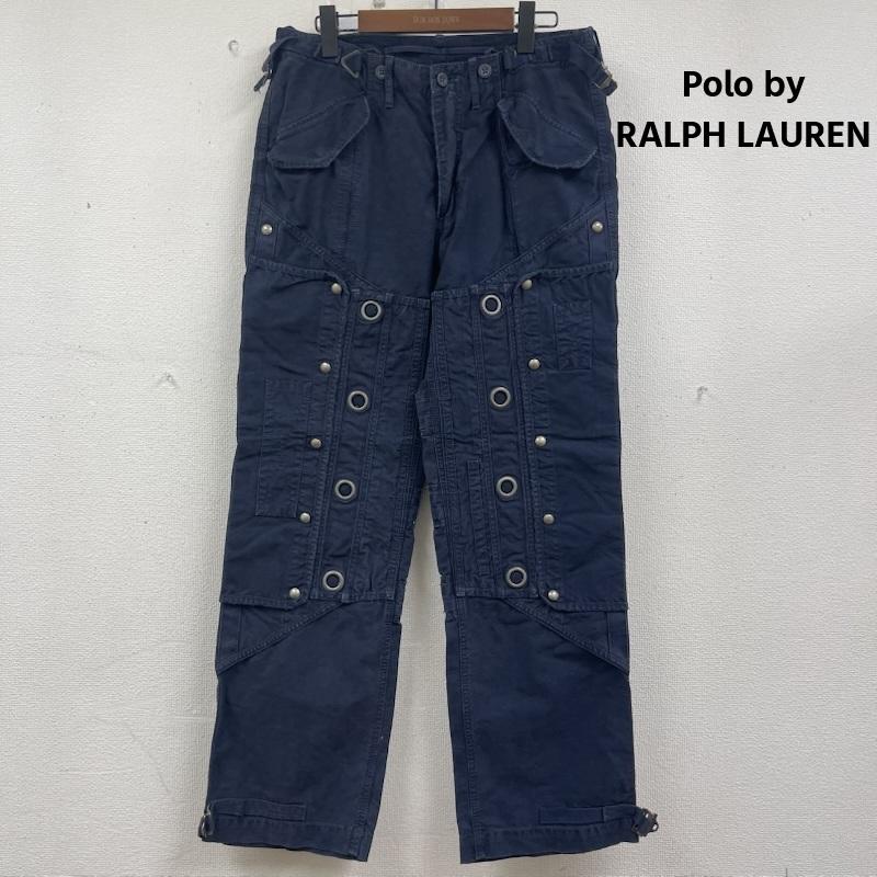 ポロバイラルフローレン Polo by RALPH LAUREN パンツ ワークパンツ、ペインターパンツ 00s ミリタリー ギミック ヘリンボーン パンツ pp-rl-ls3116 紺 / ネイビー / navy メンズ USED 古着 中古 50160447