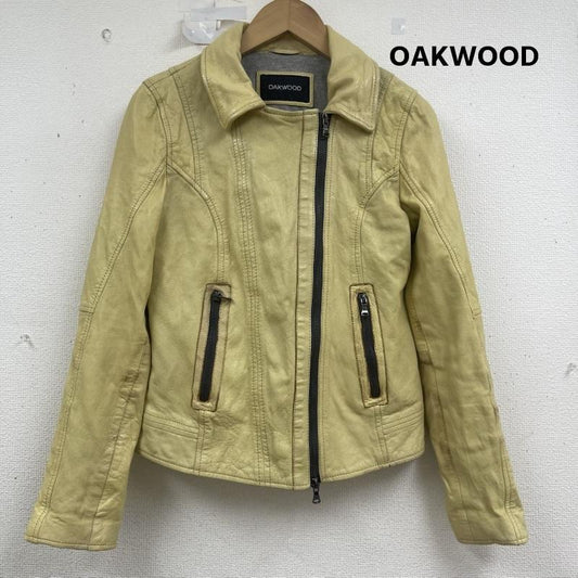オークウッド OAKWOOD ジャケット、上着 レザージャケット シングル スタイル レザー ライダース ジャケット ライトイエロー M 黄 / イエロー / yellow レディース USED 古着 中古 50160451