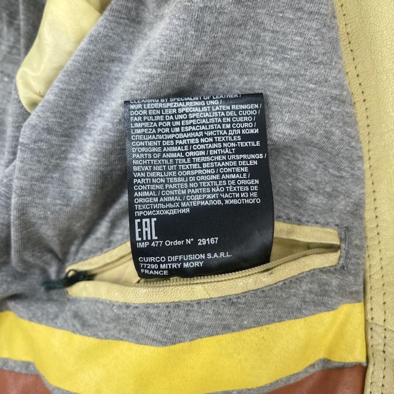 オークウッド OAKWOOD ジャケット、上着 レザージャケット シングル スタイル レザー ライダース ジャケット ライトイエロー M 黄 / イエロー / yellow レディース USED 古着 中古 50160451