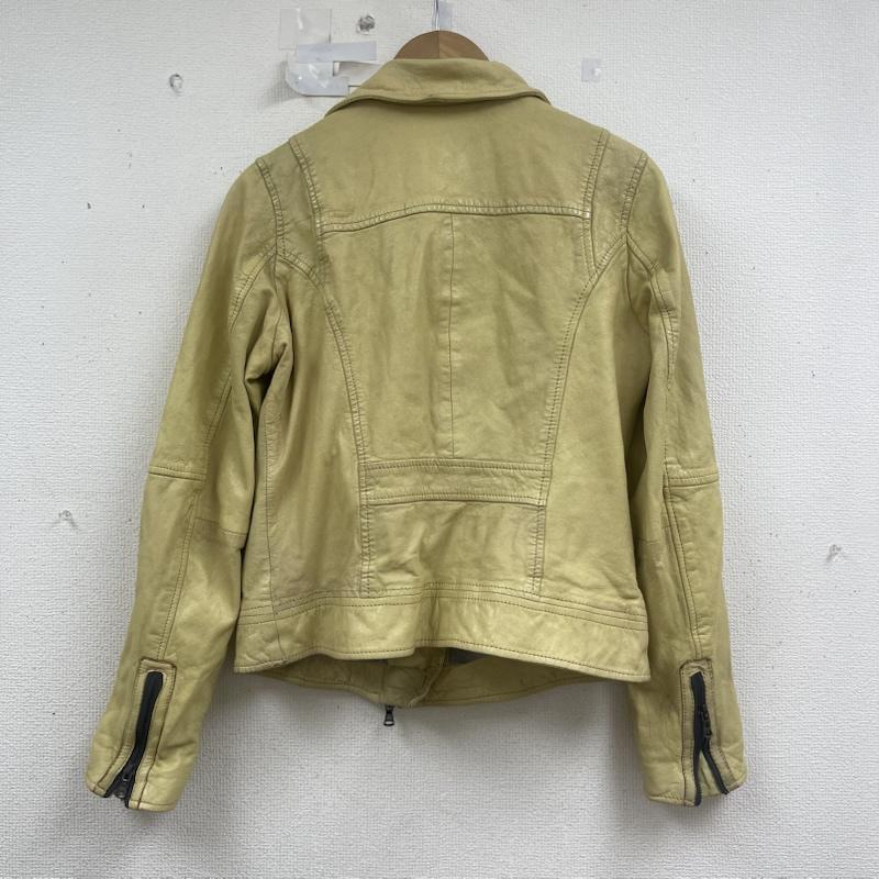 オークウッド OAKWOOD ジャケット、上着 レザージャケット シングル スタイル レザー ライダース ジャケット ライトイエロー M 黄 / イエロー / yellow レディース USED 古着 中古 50160451