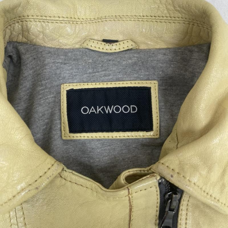 オークウッド OAKWOOD ジャケット、上着 レザージャケット シングル スタイル レザー ライダース ジャケット ライトイエロー M 黄 / イエロー / yellow レディース USED 古着 中古 50160451