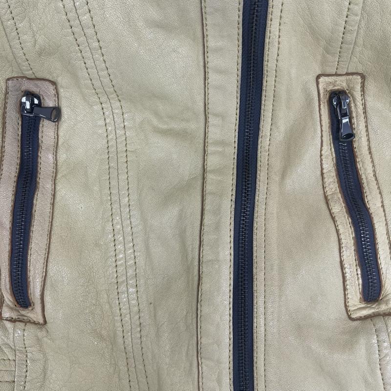 オークウッド OAKWOOD ジャケット、上着 レザージャケット シングル スタイル レザー ライダース ジャケット ライトイエロー M 黄 / イエロー / yellow レディース USED 古着 中古 50160451