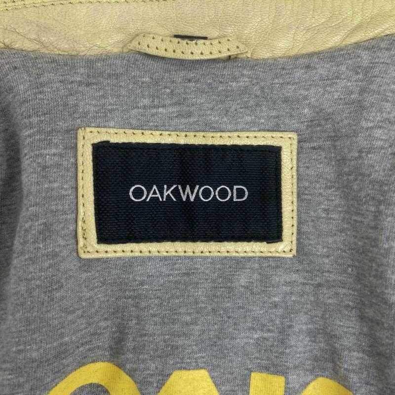 オークウッド OAKWOOD ジャケット、上着 レザージャケット シングル スタイル レザー ライダース ジャケット ライトイエロー M 黄 / イエロー / yellow レディース USED 古着 中古 50160451
