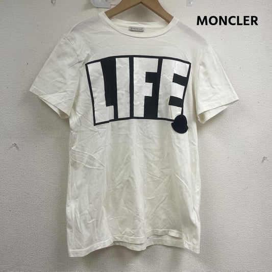 モンクレール MONCLER Tシャツ 半袖 ルーマニア製 LIFE ロゴ グラフィック プリント Tシャツ e20938090950 M 白 / ホワイト / white メンズ USED 古着 中古 50160454