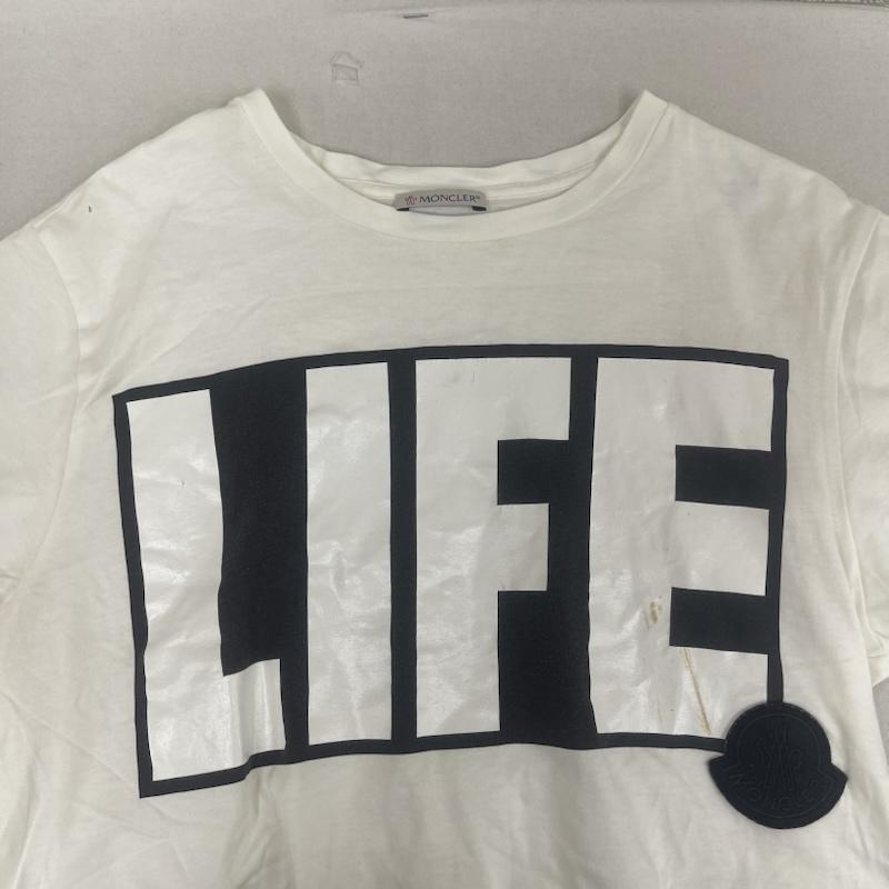 モンクレール MONCLER Tシャツ 半袖 ルーマニア製 LIFE ロゴ グラフィック プリント Tシャツ e20938090950 M 白 / ホワイト / white メンズ USED 古着 中古 50160454