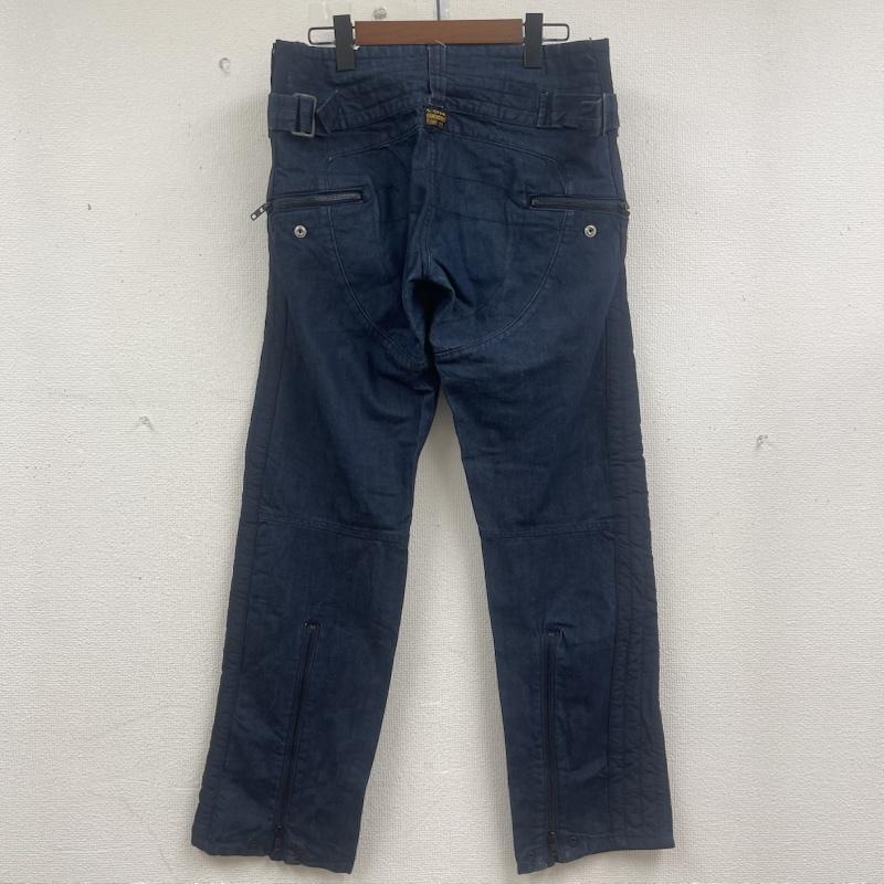 ジースターロゥ G-STAR RAW パンツ チノパン 3301モデル モトクロス ジップフライ コットン ワーク パンツ 32インチ 紺 / ネイビー / navy メンズ USED 古着 中古 50160459