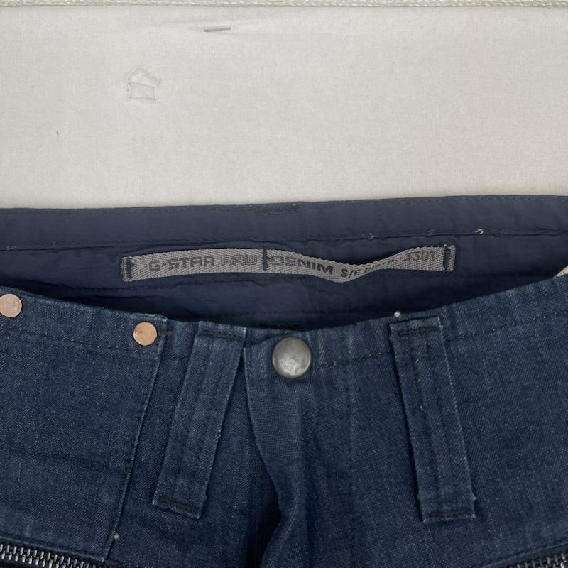 ジースターロゥ G-STAR RAW パンツ チノパン 3301モデル モトクロス ジップフライ コットン ワーク パンツ 32インチ 紺 / ネイビー / navy メンズ USED 古着 中古 50160459