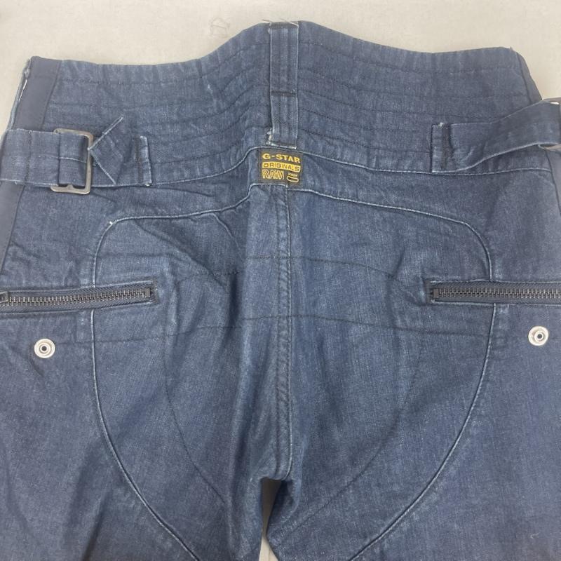 ジースターロゥ G-STAR RAW パンツ チノパン 3301モデル モトクロス ジップフライ コットン ワーク パンツ 32インチ 紺 / ネイビー / navy メンズ USED 古着 中古 50160459