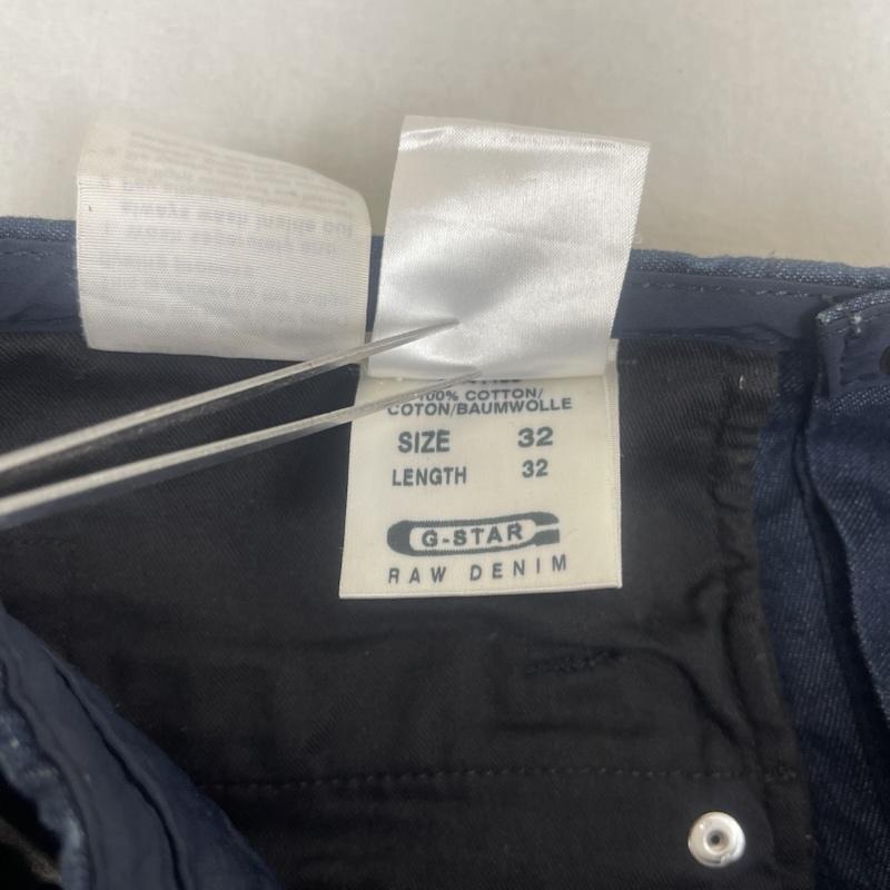 ジースターロゥ G-STAR RAW パンツ チノパン 3301モデル モトクロス ジップフライ コットン ワーク パンツ 32インチ 紺 / ネイビー / navy メンズ USED 古着 中古 50160459