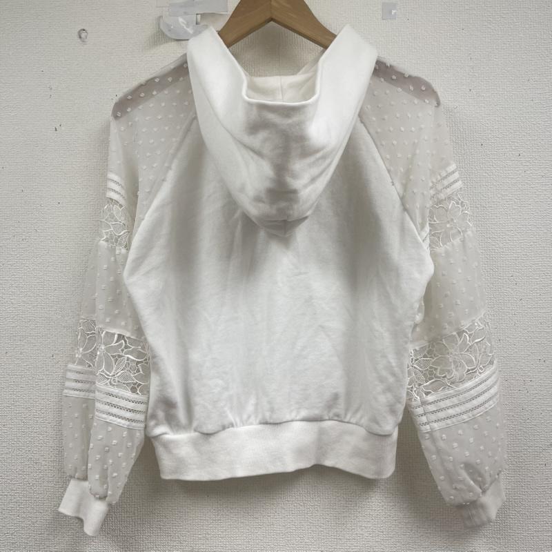 グレースコンチネンタル GRACE CONTINENTAL パーカー 長袖 ドット フラワー パーカー カットワーク レース デザイン 白 / ホワイト / white レディース USED 古着 中古 50160464