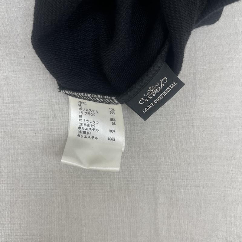 グレースコンチネンタル GRACE CONTINENTAL パーカー 長袖 キャンディ スリー ブ カットワーク ジップアップ パーカー 黒 / ブラック / black レディース USED 古着 中古 50160469