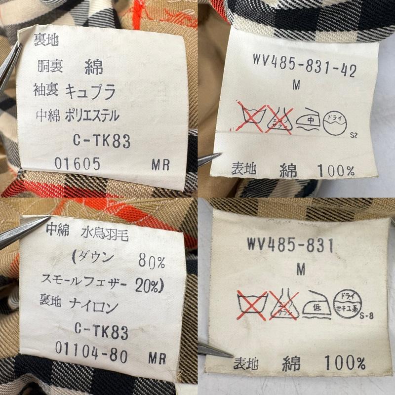 バーバリーズ BURBERRYS ジャケット、上着 ジャンパー、ブルゾン 90s ノバチェック ダウン ライナー フーデッド コート WV485-831-76 M ベージュ / ベージュ / beige メンズ USED 古着 中古 50160478