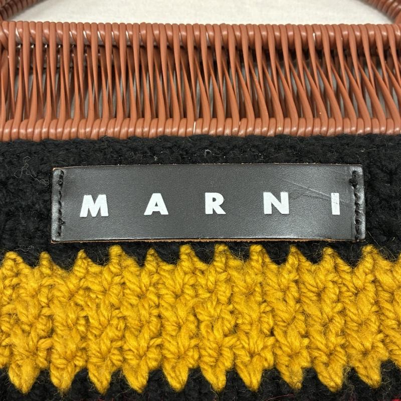 マルニ MARNI トートバッグ トートバッグ マーケット クロシェ ニット ボーダー マルチカラー ハンド トートバッグ - レディース USED 古着 中古 50160481