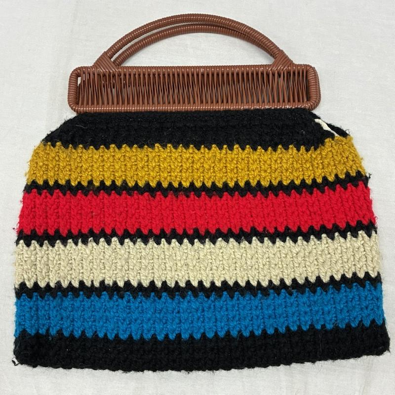 マルニ MARNI トートバッグ トートバッグ マーケット クロシェ ニット ボーダー マルチカラー ハンド トートバッグ - レディース USED 古着 中古 50160481