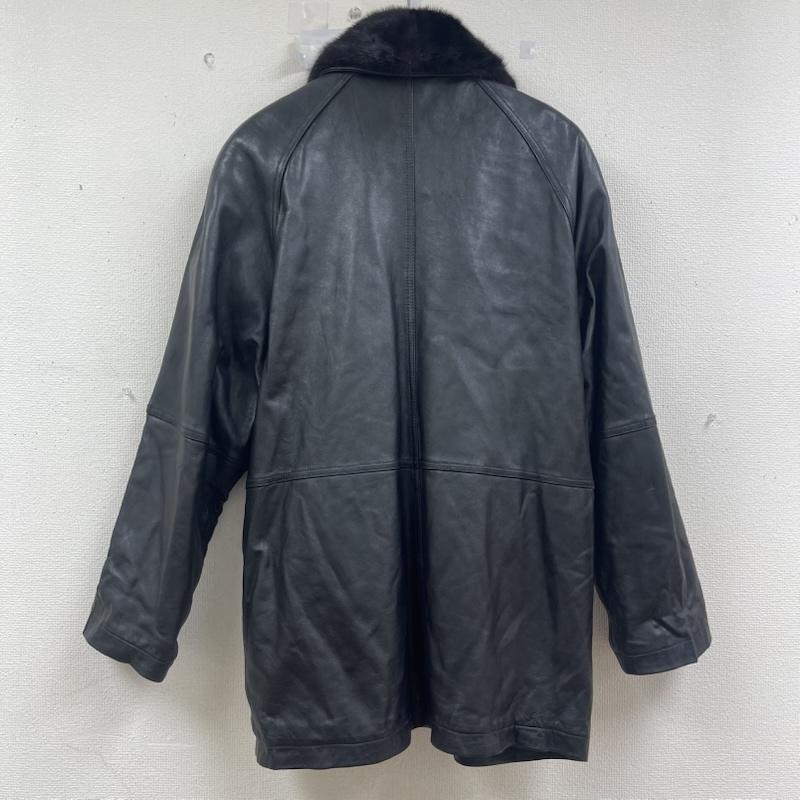古着 USED ジャケット、上着 レザージャケット JINDO FASHION 襟ファー付き リアル レザー ジャケット L 黒 / ブラック / black メンズ USED 古着 中古 50160494