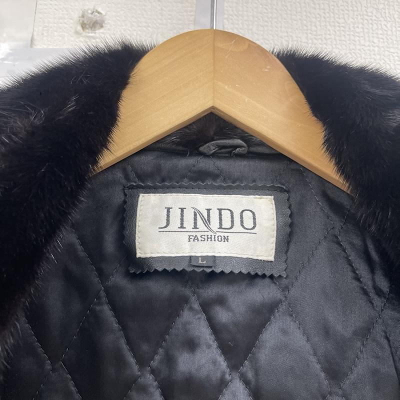 古着 USED ジャケット、上着 レザージャケット JINDO FASHION 襟ファー付き リアル レザー ジャケット L 黒 / ブラック / black メンズ USED 古着 中古 50160494