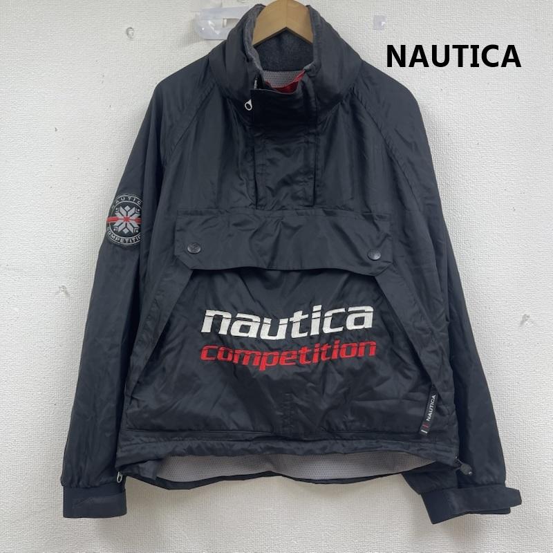 ノーティカ NAUTICA ジャケット、上着 ジャンパー、ブルゾン 90s COMPETITION ロゴ刺繍 プルオーバー ナイロン ジャケット 黒 / ブラック / black メンズ USED 古着 中古 50160496