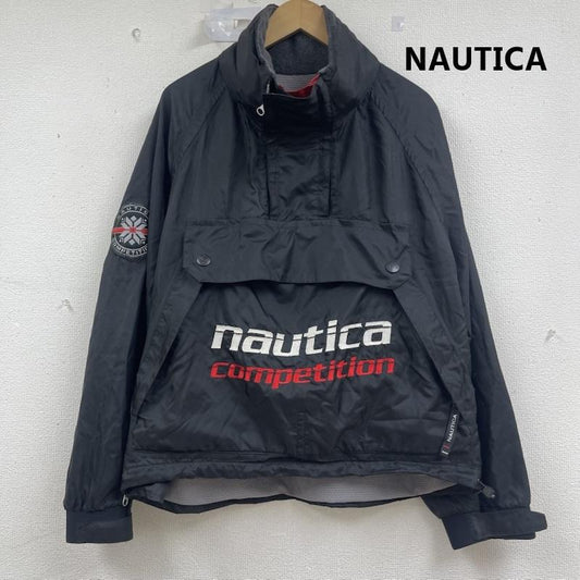 ノーティカ NAUTICA ジャケット、上着 ジャンパー、ブルゾン 90s COMPETITION ロゴ刺繍 プルオーバー ナイロン ジャケット 黒 / ブラック / black メンズ USED 古着 中古 50160496