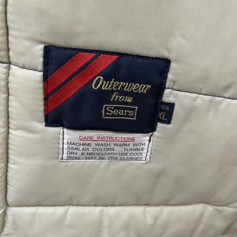 シアーズ SEARS ジャケット、上着 ダウンジャケット 70s 80s ヴィンテージ キルティング ジップ ダウンジャケット XL 青 / ブルー / blue メンズ USED 古着 中古 50160502