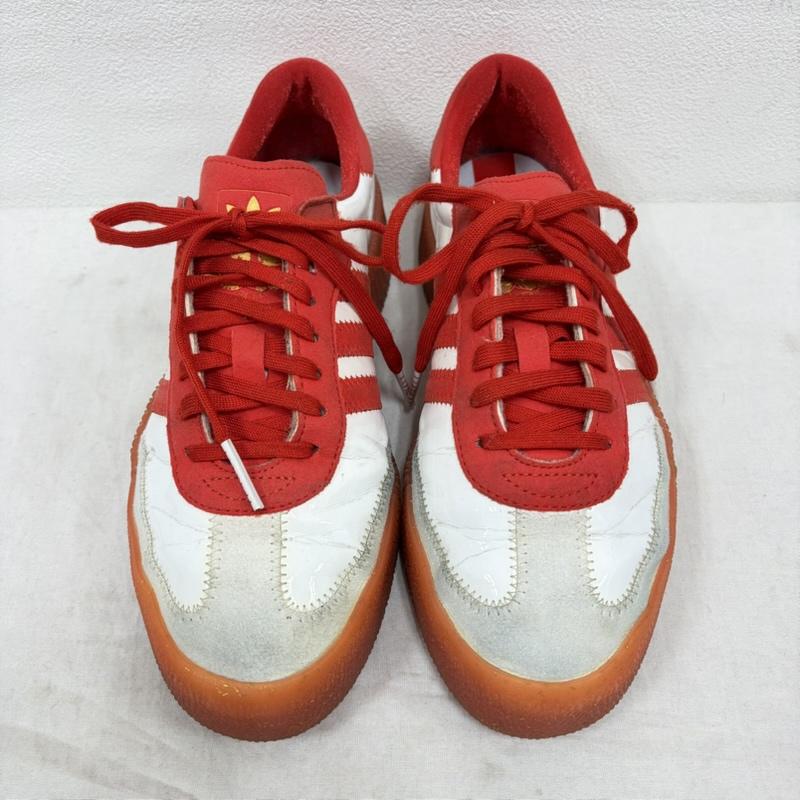アディダスオリジナルス adidas originals スニーカー スニーカー FIORUCCI フィオルッチ コラボ SAMBAROSE サンバ 厚底 エナメル スウェード ロゴ ラメ 24.5cm ロゴ、文字 白 / ホワイト / white X 赤 / レッド / red レディース USED 古着 中古 50160503
