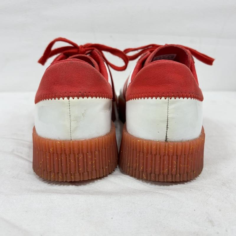 アディダスオリジナルス adidas originals スニーカー スニーカー FIORUCCI フィオルッチ コラボ SAMBAROSE サンバ 厚底 エナメル スウェード ロゴ ラメ 24.5cm ロゴ、文字 白 / ホワイト / white X 赤 / レッド / red レディース USED 古着 中古 50160503