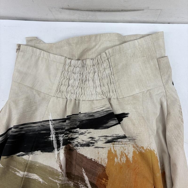 アメリ AMERI スカート ロングスカート LOUISE ART SKIRT アート 総柄 ロング スカート 01110941490 M ベージュ / ベージュ / beige レディース USED 古着 中古 50160504