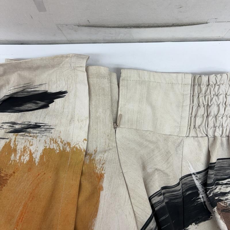 アメリ AMERI スカート ロングスカート LOUISE ART SKIRT アート 総柄 ロング スカート 01110941490 M ベージュ / ベージュ / beige レディース USED 古着 中古 50160504