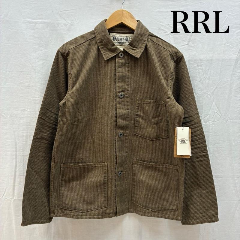 ダブルアールエル ラルフローレン RRL RALPH LAUREN ジャケット、上着 ジャンパー、ブルゾン コットン ストライプ チョア ワーク ジャケット カバーオール XS メンズ USED 古着 中古 50160510