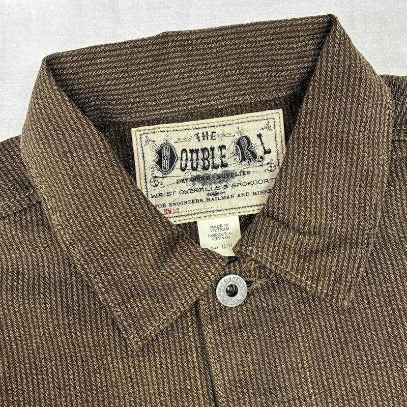 ダブルアールエル ラルフローレン RRL RALPH LAUREN ジャケット、上着 ジャンパー、ブルゾン コットン ストライプ チョア ワーク ジャケット カバーオール XS メンズ USED 古着 中古 50160510