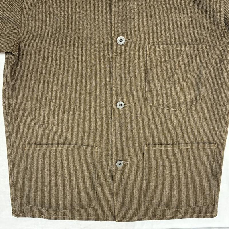 ダブルアールエル ラルフローレン RRL RALPH LAUREN ジャケット、上着 ジャンパー、ブルゾン コットン ストライプ チョア ワーク ジャケット カバーオール XS メンズ USED 古着 中古 50160510