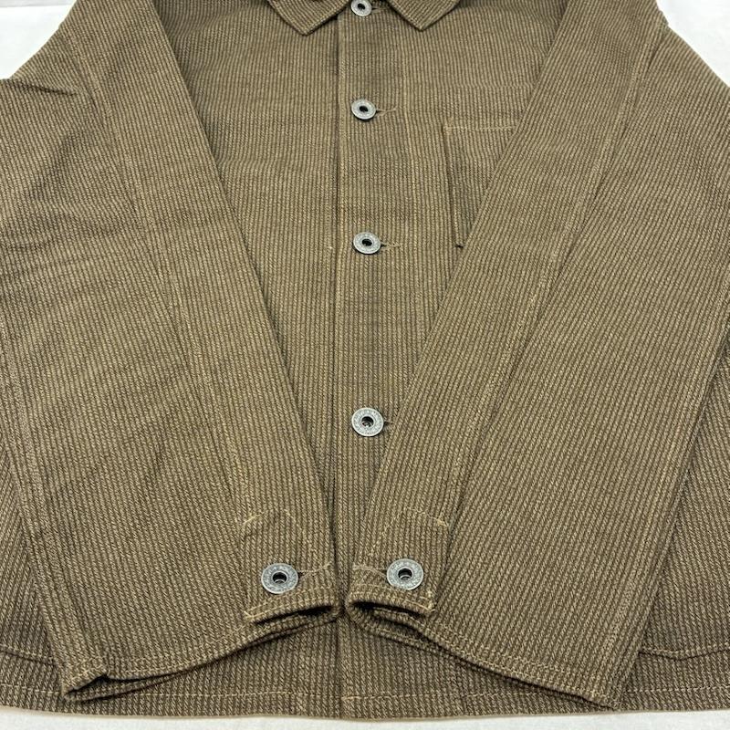 ダブルアールエル ラルフローレン RRL RALPH LAUREN ジャケット、上着 ジャンパー、ブルゾン コットン ストライプ チョア ワーク ジャケット カバーオール XS メンズ USED 古着 中古 50160510