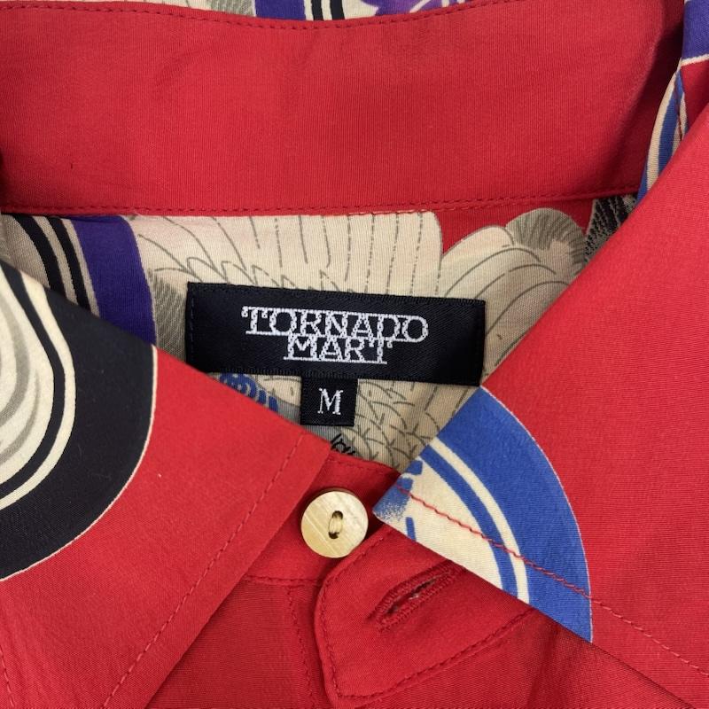 トルネードマート TORNADO MART シャツ、ブラウス 半袖 シルク製 和柄 アロハ シャツ tsh-3309 M 赤 / レッド / red メンズ USED 古着 中古 50160512
