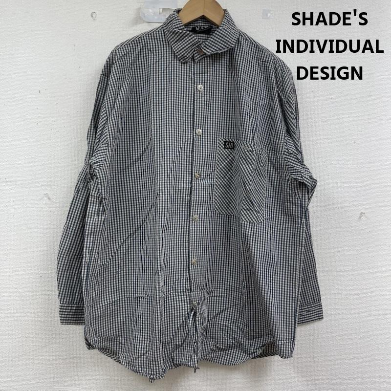 古着 USED シャツ、ブラウス 長袖 SHADE S INDIVIDUAL DESIGN ブルーギンガム チェック シャツ 灰 / グレー / gray メンズ USED 古着 中古 50160513