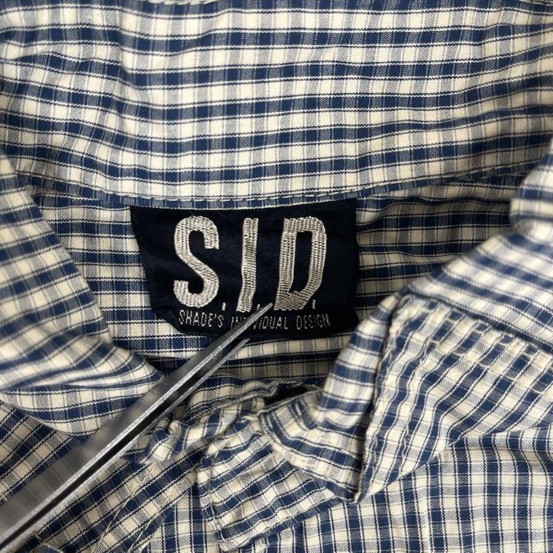 古着 USED シャツ、ブラウス 長袖 SHADE S INDIVIDUAL DESIGN ブルーギンガム チェック シャツ 灰 / グレー / gray メンズ USED 古着 中古 50160513