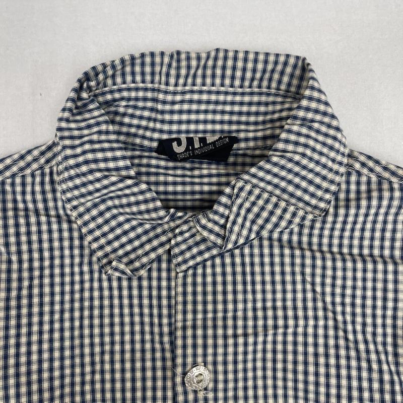 古着 USED シャツ、ブラウス 長袖 SHADE S INDIVIDUAL DESIGN ブルーギンガム チェック シャツ 灰 / グレー / gray メンズ USED 古着 中古 50160513