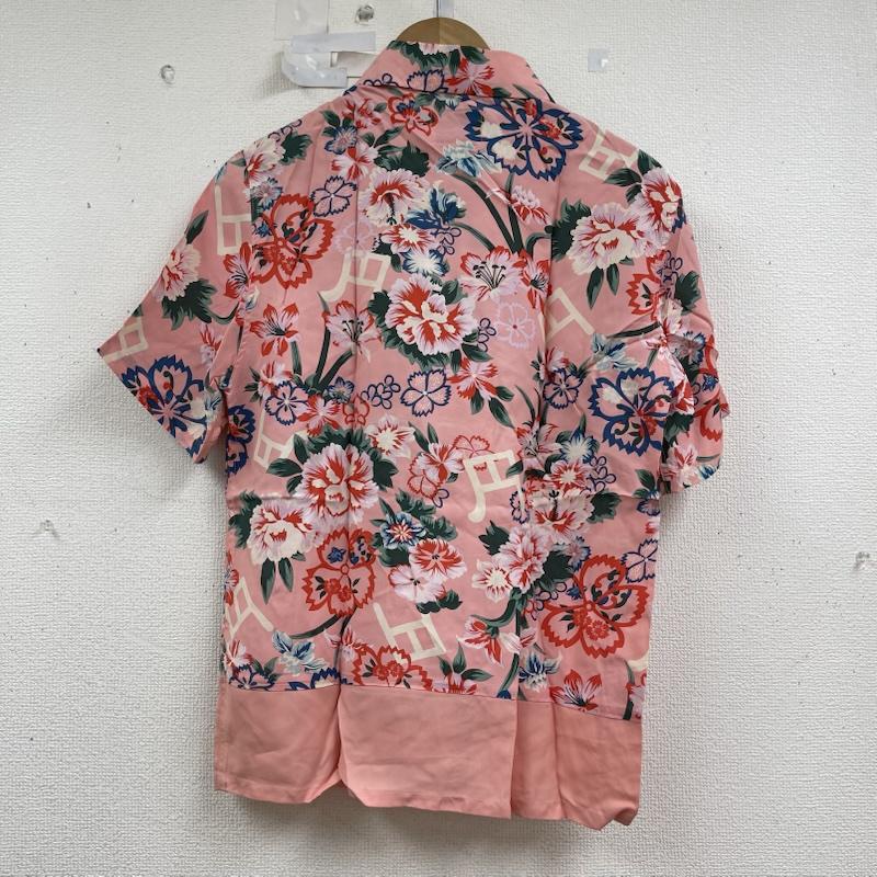 エンジーンズ YENJEANS シャツ、ブラウス 半袖 オープンカラー レーヨン アロハシャツ 07y3t-222 36 桃 / ピンク / pink メンズ USED 古着 中古 50160514