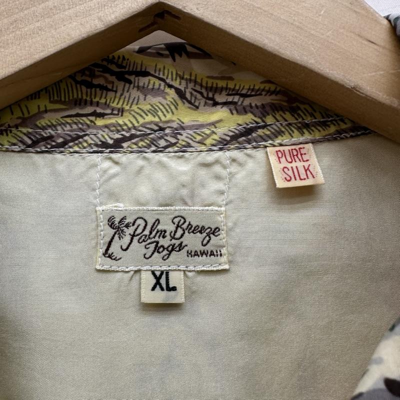 サンサーフ SUN SURF シャツ、ブラウス 半袖 Special Edition SASA TORA 虎 総柄 シルク アロハ シャツ SS30213 XL ベージュ / ベージュ / beige メンズ USED 古着 中古 50160516