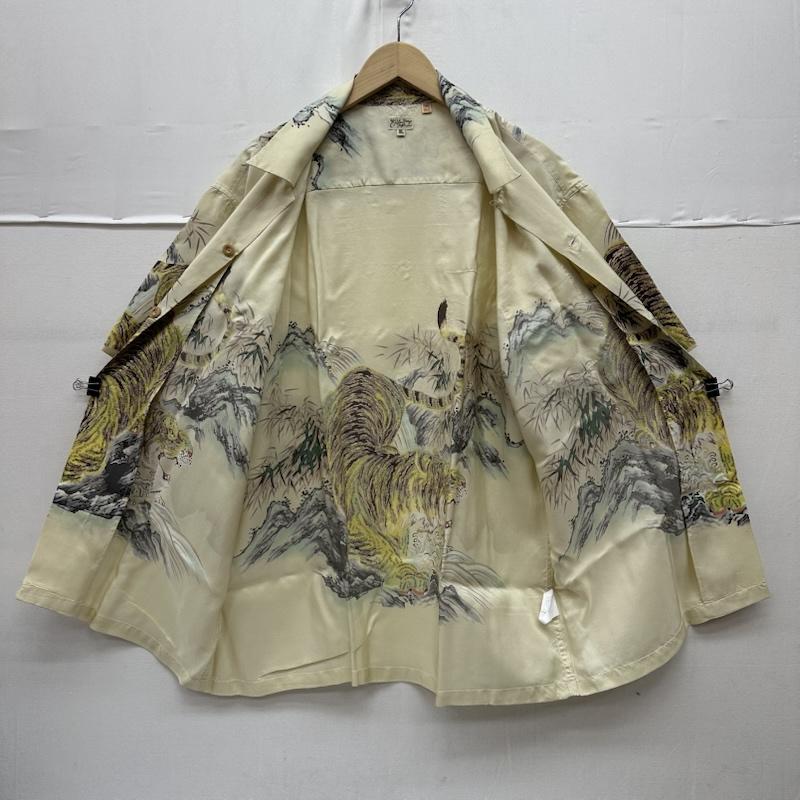 サンサーフ SUN SURF シャツ、ブラウス 半袖 Special Edition SASA TORA 虎 総柄 シルク アロハ シャツ SS30213 XL ベージュ / ベージュ / beige メンズ USED 古着 中古 50160516