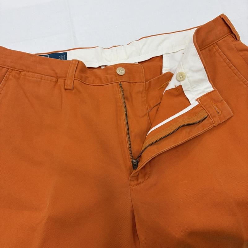 ポロバイラルフローレン Polo by RALPH LAUREN パンツ チノパン 90s チノパン カジュアル フォーマル パンツ ジッパーフライ ヴィンテージ ポニー刺繡 35インチ 無地 X ワンポイント X ロゴ、文字 X 刺繍 橙 / オレンジ / orange メンズ USED 古着 中古 50160522
