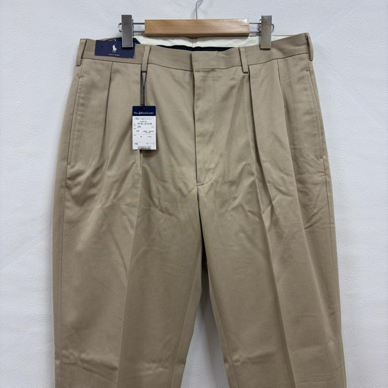 ポロバイラルフローレン Polo by RALPH LAUREN パンツ チノパン 90s 2タック チノパン カジュアル フォーマル パンツ ジッパーフライ ヴィンテージ 36インチ 無地 ベージュ / ベージュ / beige メンズ USED 古着 中古 50160523