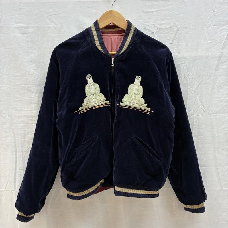 テーラートウヨウ TAILOR TOYO ジャケット、上着 ジャンパー、ブルゾン 港商 40周年 スーベニア ジャケット スカジャン リバーシブル サテン 別珍 大仏 龍 虎 地図 M メンズ USED 古着 中古 50160534